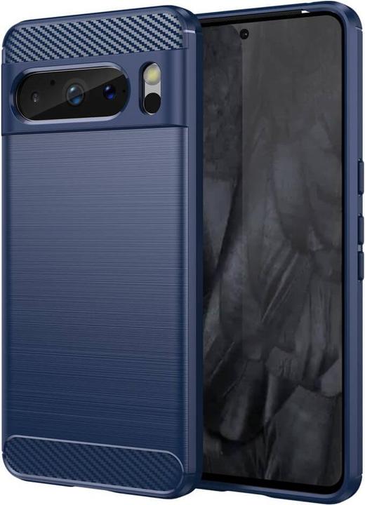 Immagine prodotto Cover-Discount Google Pixel 8 Pro - Custodia in metallo effetto carbonio blu (Google Pixel 8 Pro)