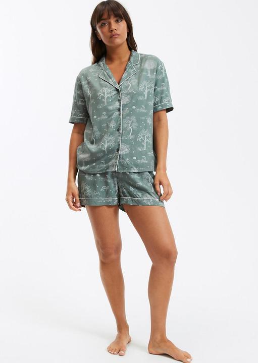 Image du produit La Redoute Collections Pyjama court à imprimé naturel (36)