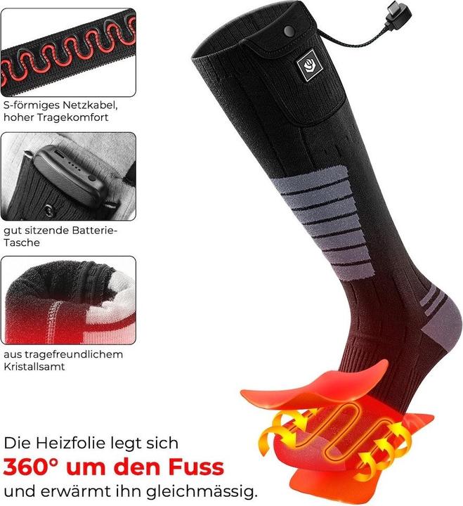 Actual product image Kiwikā Heated socks warm feet (S, M, L)