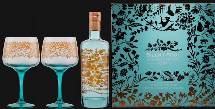 Produktbild Silent Pool Distillery London Dry Gin mit 2 Gläser (1 x 70 cl)