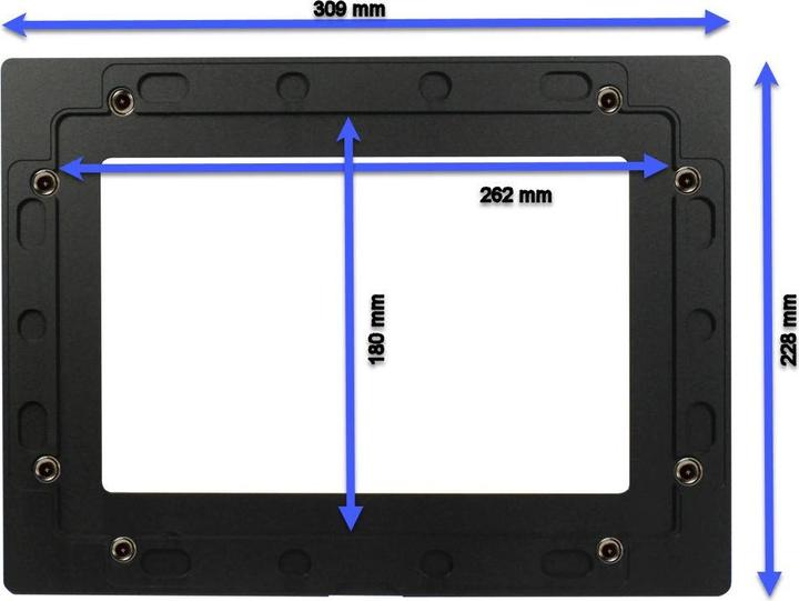 Image du produit Allnet touch display tablet 10 zoll zbh cache pour cadre de montage argent étroit (10", Argent)