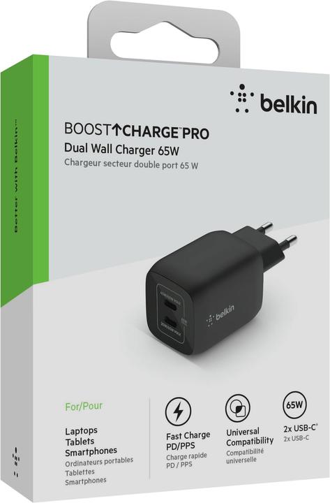 Productafbeelding Belkin Boost Charge Pro 2-Port GaN Charger (65 W)