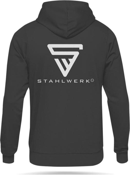 Produktbild Stahlwerk Hoodie Schwarz Kapuzen-Pullover Grösse XL 100% Baumwolle (XL)