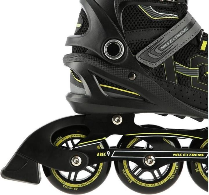 Productafbeelding Nils NA9157 zwart-geel maat 43 INLINE SKATES (43)