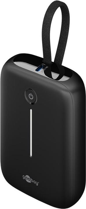 Goobay Powerbank 10.000 mAh mit integriertem USB-C-Kabel (10000 mAh, 15 W, 15 Wh)
