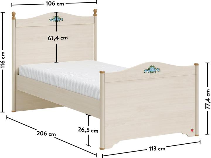 Immagine prodotto Cilek Letto Flora 100x200cm (100 x 200 cm)