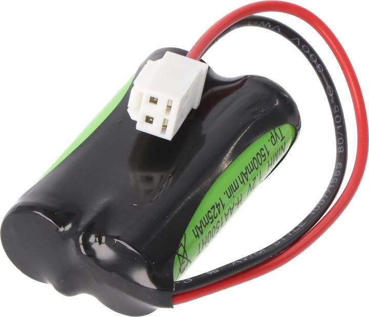 Image du produit XCell Batterie d'éclairage de secours NiMH 2.4V 1500mAh F1x2 Mignon avec câble 100mm remplace ABB (1 pcs, 1500 mAh, Batterie)