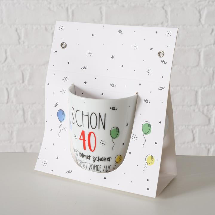 Image du produit Magni Gobelet anniversaire 40 blanc 330ml (330 ml, 1 x)
