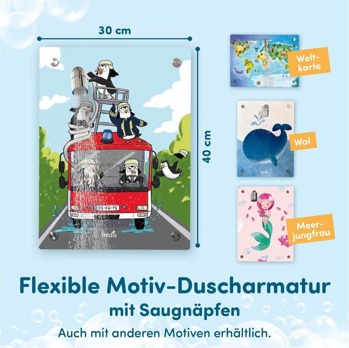 Actual product image Fredis children's shower fire brigade 40 x 30 cm, connection dimensions: Without, design