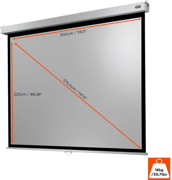Image du produit Celexon Ecran enroulable Professional Plus 300x225 cm 4:3 (122.83", 4:3)
