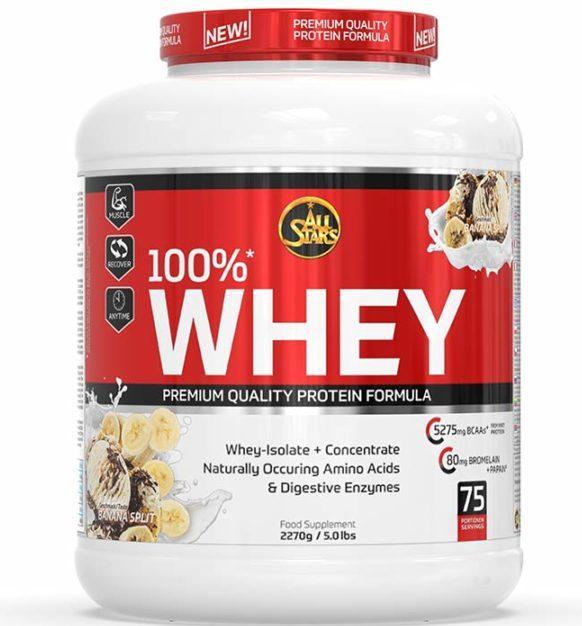 Image du produit All Stars 100% Whey Protein (2270 can) (Pêche, 1 pcs, 2300 g)