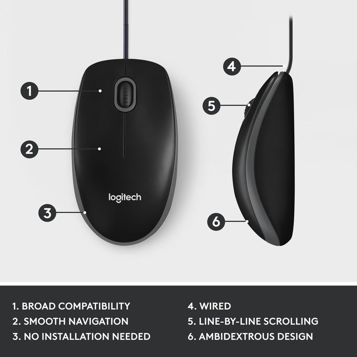 Actual product image Logitech M100 (Cable)