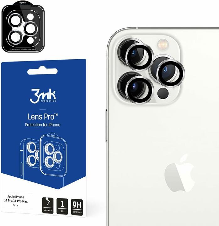 Image du produit 3MK iPhone 14 Pro/14 Pro Max - Lens Protection Pro Silver (1 pièce(s), Apple iPhone 14 Pro, Apple iPhone 14 Pro Max)