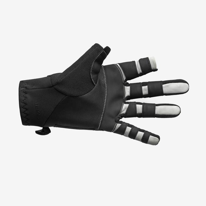 Tribord Segelhandschuhe Damen/Herren Zweifinger Sailing 900 schwarz