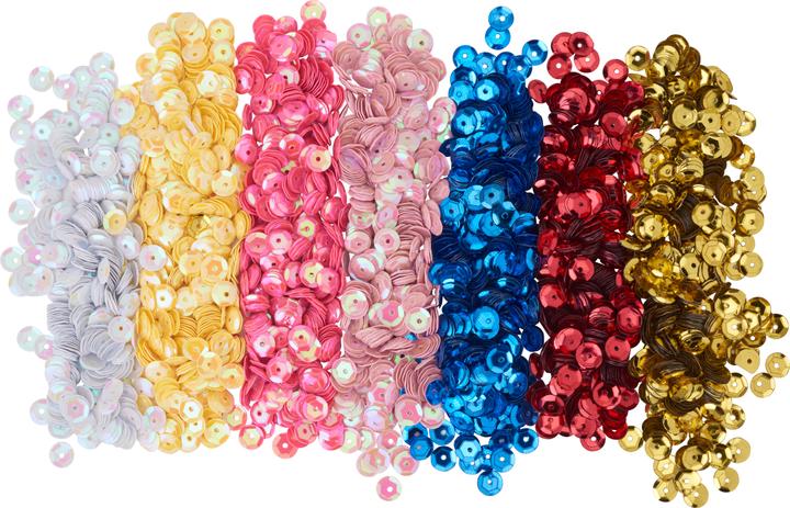 Image du produit VBS Set de paillettes, 7 couleurs, Ø6mm, 50g