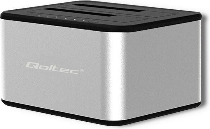 Produktbild Qoltec 50316 2x HDD/SSD docking station 2.5/3.5inch SATA USB 3.0 Cloning