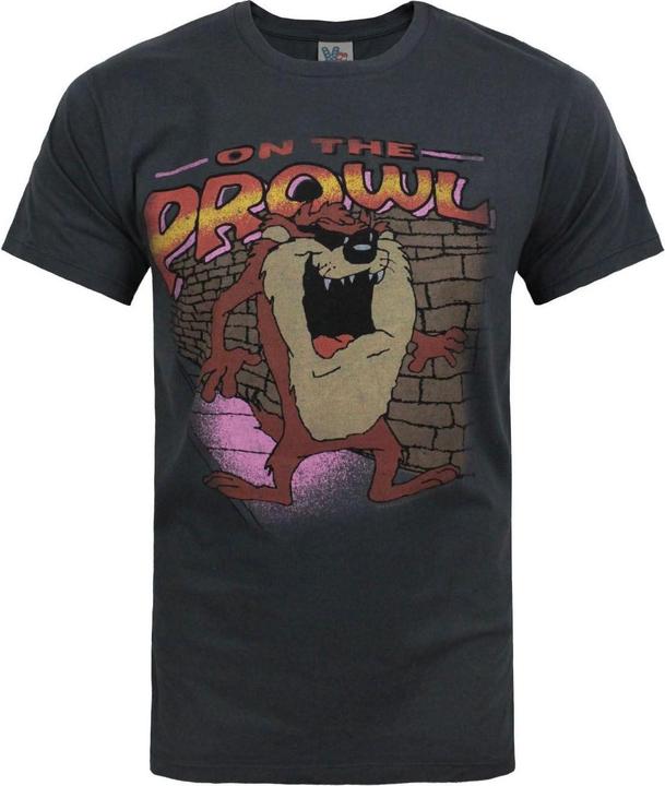 Actual product image Junk Food Mens Taz On The Prowl Looney Tunes T-Shirt (S)