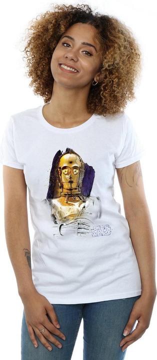 Actual product image Star Wars Womens/Ladies The Last Jedi C-3PO Brushed Cotton T-Shirt (XL)