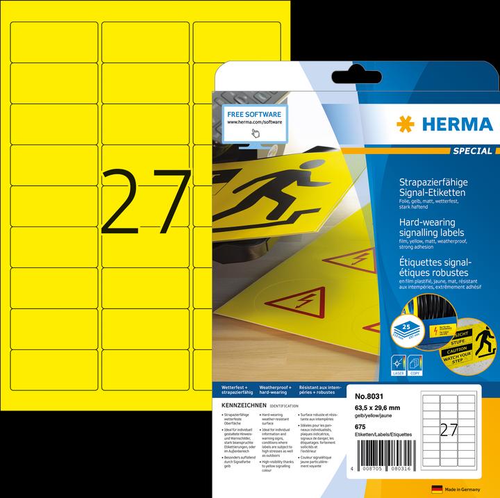 Produktbild HERMA Wetterfeste Etiketten A4
