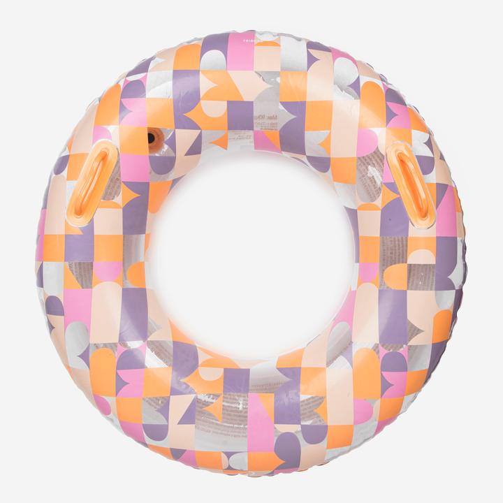 Nabaiji Schwimmring aufblasbar mit Griffen grosse Grösse 92 cm - Allpop transparent