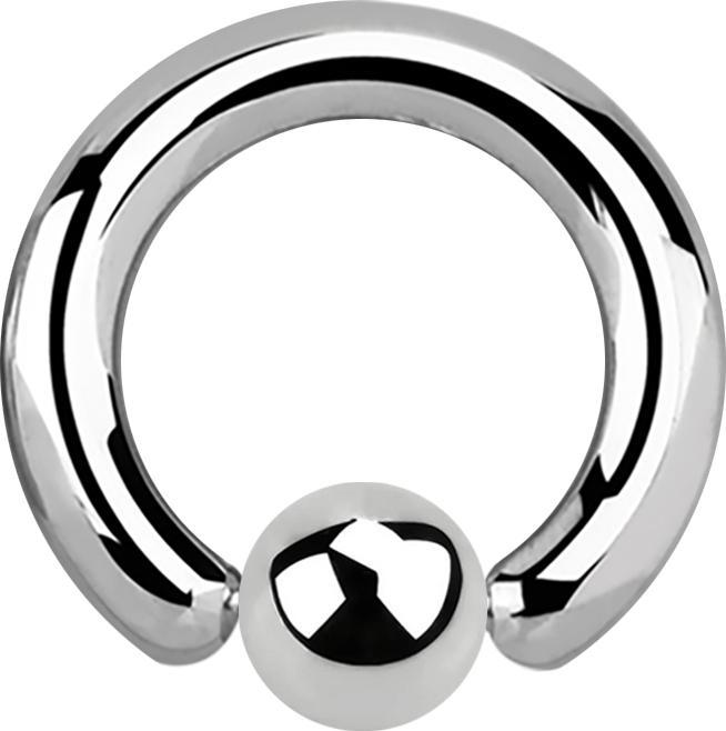 Produktbild Star Piercing Ball Closure Ring silber (Chirurgenstahl 316L)