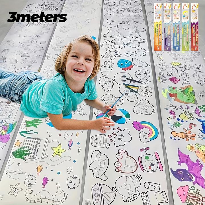 Immagine prodotto Activity Board Rotolo per dipingere con gli scarabocchi, rotolo per dipingere fai da te con i colori, rotolo per