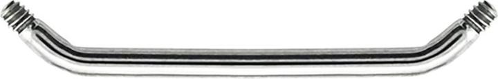 Actual product image Star Piercing Surface barbell bar 45° silver (without brass, Surgical steel 316L)