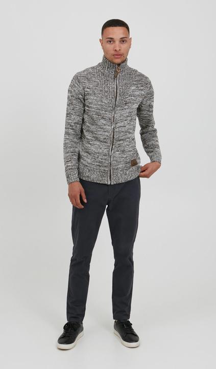 Actual product image Solid Pomeroy Men's Cardigan Chunky Knit Jacket With Funnel Neck Made Of 100% Cotton (XXL)