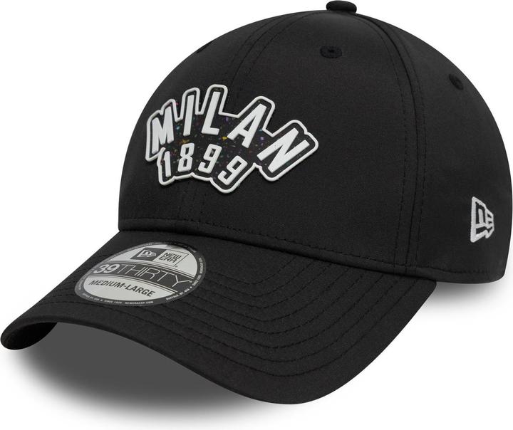 Produktbild New Era 39Thirty Stretch Cap RUBBER AC Mailand schwarz - L/X (L)