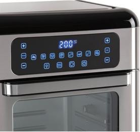 Actual product image Inventum GF1200HLD - Airfryer oven - Heteluchtfriteuse met roterende mand - Inhoud 12 litre - Zwart/RVS