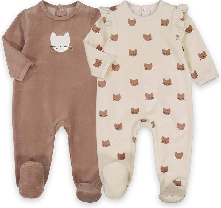 Immagine prodotto La Redoute Collections Confezione da 2 tutine in velluto con motivo di gatti (74)