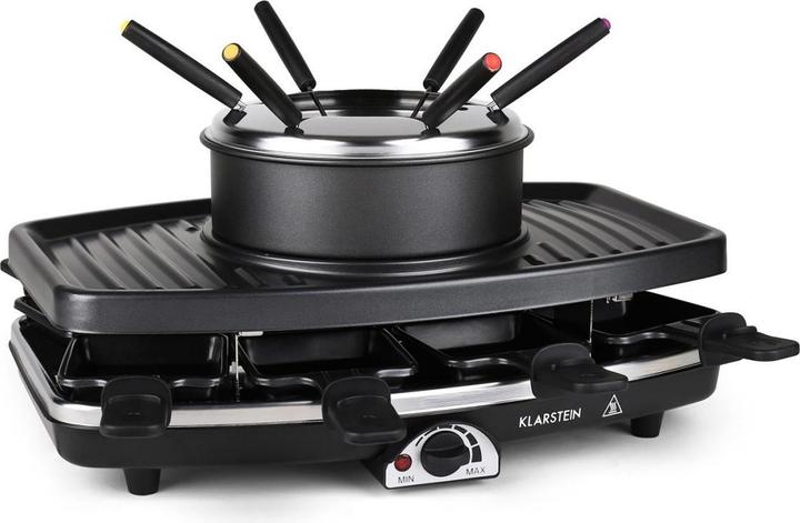 Klarstein Entrecote raclette grillFondue, natural stone plate, for 8 people