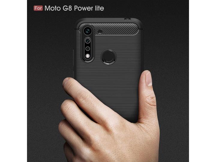 Actual product image Screenguard Motorola Moto G8 Power Lite Cover Carbon Brushed Soft TPU (Motorola Moto G8 Power Lite)