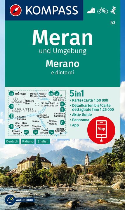 Produktbild Wanderkarte 53 Meran und Umgebung / Merano e dintorni 1:50.000