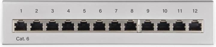 Produktbild Goobay CAT 6 Mini/Desktop Patch Panel, 12 Port, Grau