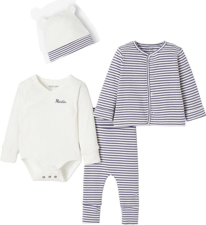 Actual product image Vertbaudet Bio-Kollektion: Mitwachsendes Baby-Set für Neugeborene, 4 Teile (80)