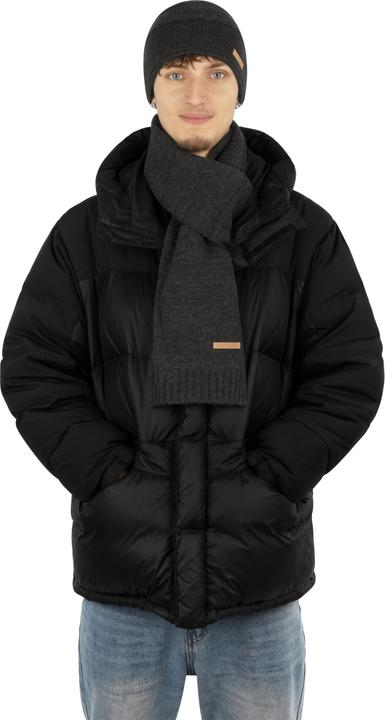Immagine prodotto Normani Set invernale "Montreal" con cappello e sciarpa grigio scuro screziato (Taglia unica)