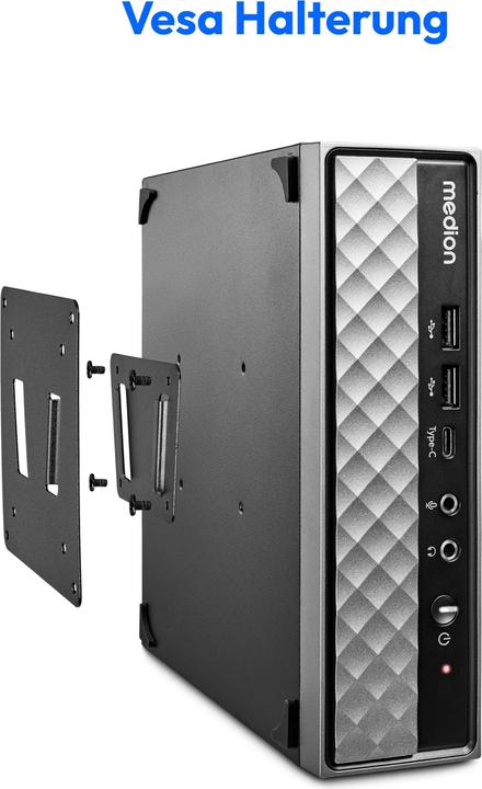Produktbild Medion Akoya S20 Slim MD35427 - Intel i5-12400T, 16GB RAM, 512GB SSD, UHD Grafik, DOS (Intel Core i5-12400T, 16 GB, 512 GB, UHD Graphics 730)