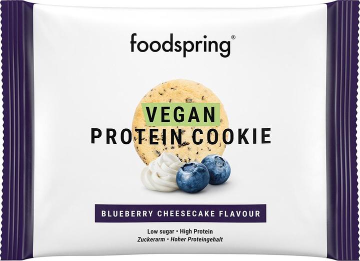 Actual product image Foodspring Vegan Protein Cookie (Blueberry cheesecake, 12 pcs., 600 g)