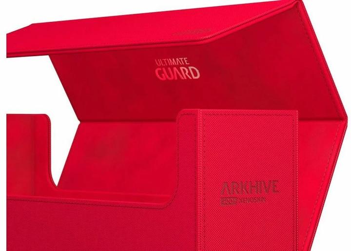Actual product image Ultimate Guard Card Box XenoSkin Arkhive Monocolor 400+ Red