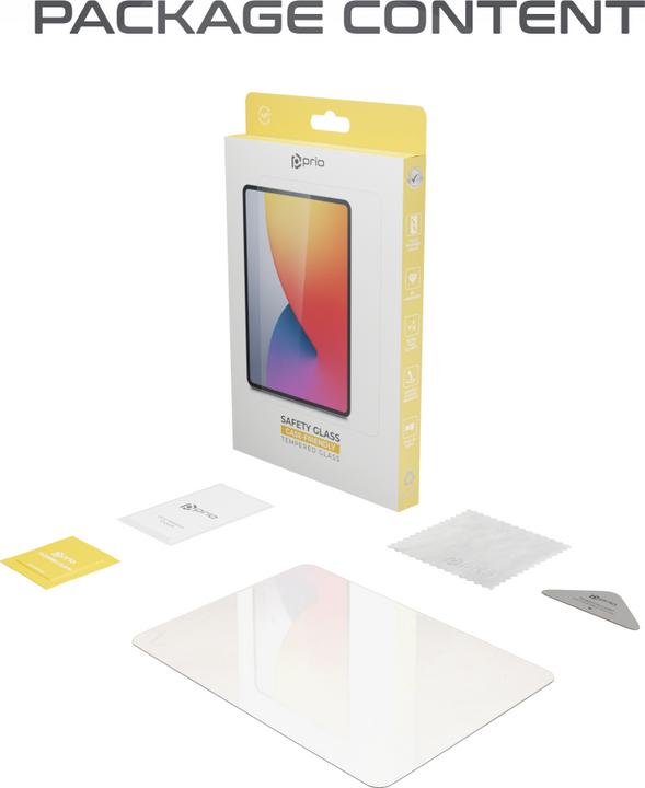 Immagine prodotto prio Pellicola protettiva in vetro temperato per iPad Air 10.9 (2022/2020) trasparente (1 Pezzo/i, IPad Air (2022))
