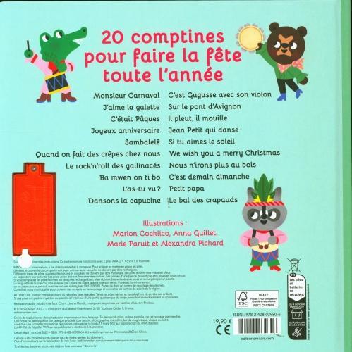 Actual product image Milan éditions Mon recueil de comptines pour faire la fête : 20 chansons à écouter (French, Cocklico Marion, 2023)