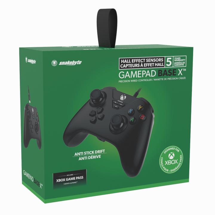 Immagine prodotto Snakebyte Controller XB GamePad Base X nero con effetto riverbero e Gamepass di 1 mese (PC, Xbox One S, Xbox Serie S, Xbox Series X)
