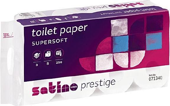 Image du produit Wepa Papier hygiénique Satino Prestige, 3 plis, 64 rouleaux (8 x)