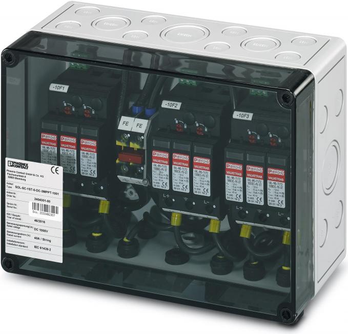 Produktbild Phoenix Contact Generatoranschlusskasten 1000 V DC 3 MPPT, 1 String