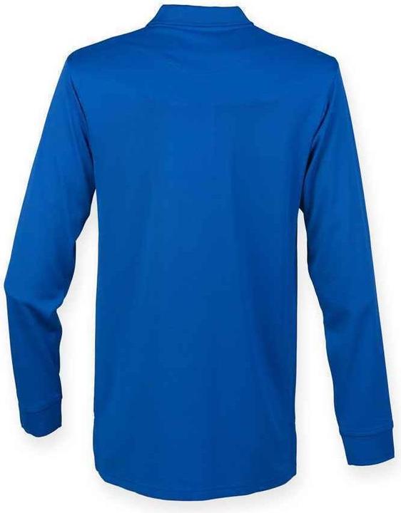 Actual product image Henbury Adults Unisex Long Sleeve Coolplus Piqu Polo Shirt (XXL)
