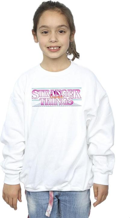 Actual product image Netflix Girls Stranger Things Retro Title Sweatshirt (152, 158)