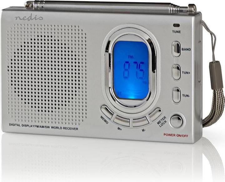 Image du produit Nedis Radio mondiale | Version portable | AM / FM / SW | Fonctionne sur piles / Alimentation secteur | Dig (AM, FM, KW)