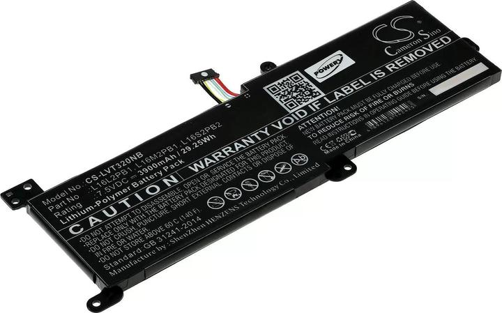 AccuCell Battery suitable for Laptop Lenovo IdeaPad 320 / V320 / Type L16L2PB2 - 7,5V - 3900 mAh (3900 mAh)