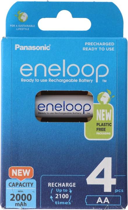 Actual product image Panasonic Rechargeable battery Eneloop Standard Mignon/AA HR-3UTG pack of 4 (4 pcs., 2000 mAh)